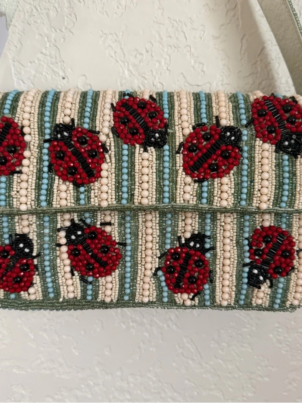 Viral Beaded Ladybug Shoulder Bag with charm - Picture 3 of 7